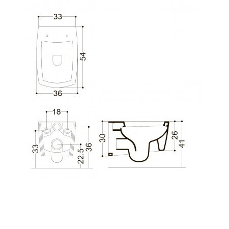 Унитаз подвесной AXA X-TRE 2901001 с сиденьем