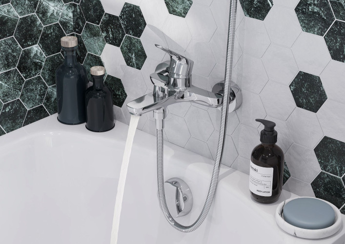 Смеситель Santek Форт для ванны, с аксессуарами, хром (WH5A10004C001)