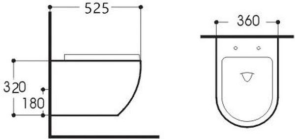 Унитаз подвесной Aquanet Rimless Atago 2.0 W LX-1905C