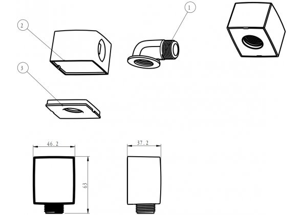 Набор смесителя с гигиеническим душем Aquanet Static 1.03