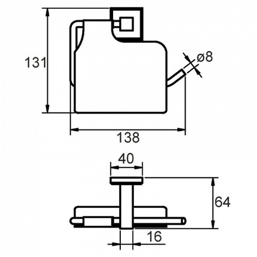 Бумагодержатель с крышкой Milardo Labrador, сплав металлов (LABSMC0M43)