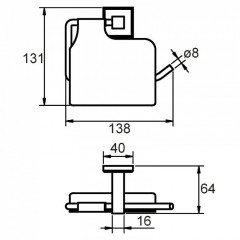 Бумагодержатель с крышкой Milardo Labrador, сплав металлов (LABSMC0M43)