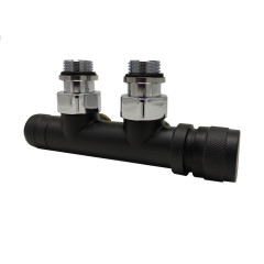 Узел нижнего подключения SR Rubinetterie угловой 1/2&quot;х3/4&quot;Е Чёрный матовый (правый)