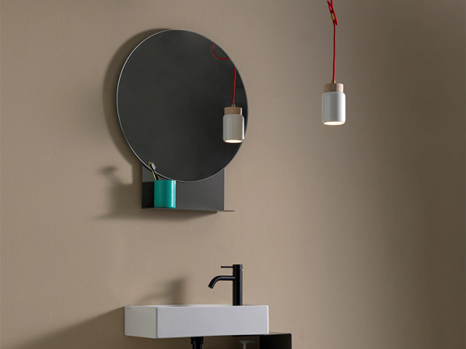 Зеркало с полкой Scarabeo FOLD 2301/GRG