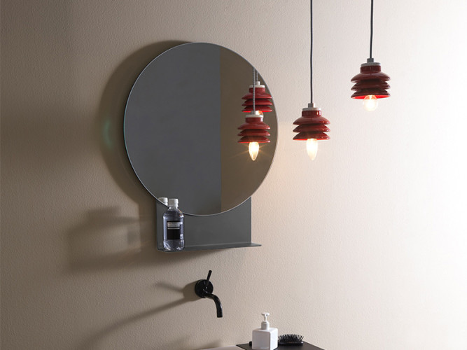 Зеркало с полкой Scarabeo FOLD 2301/GRG