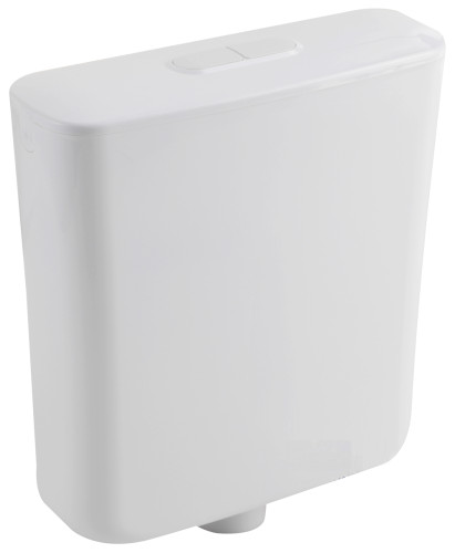 Бачок пластиковый AZARIO 350x115x365 с соединительной трубой, белый (AZ-217)