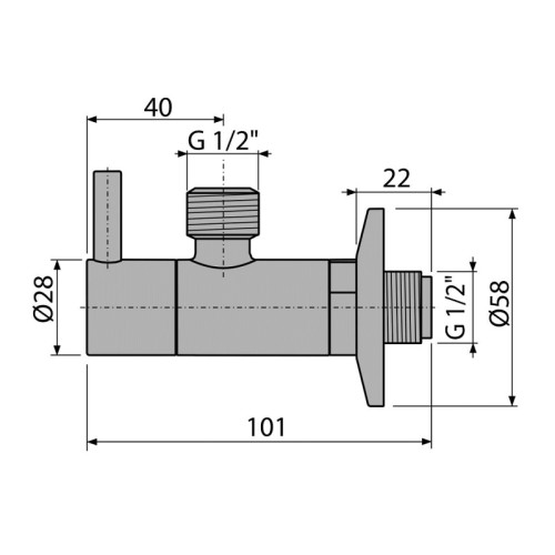 Угловой вентиль с фильтром Alcadrain 1/2"x1/2", круглый, бронза-антик