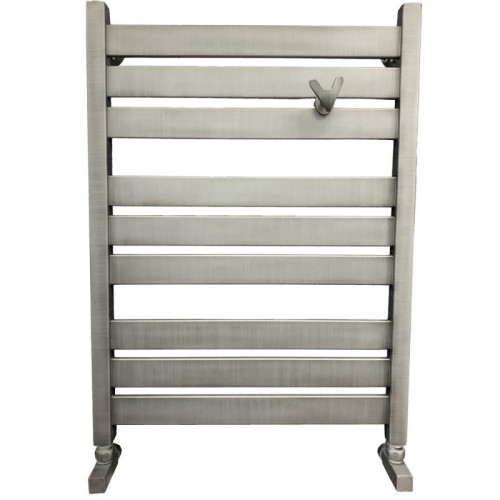 Полотенцесушитель Ника MODERN ЛМ-7 80/50 Matt Antique Silver с вентилями (комплект люкс)