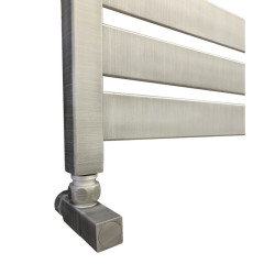 Полотенцесушитель Ника MODERN ЛМ-7 80/50 Matt Antique Silver с вентилями (комплект люкс)