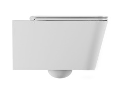 Alice Hide Square, подвесной безободковый унитаз c крепежом fix10, 55x35 см, цвет белый глянцевый