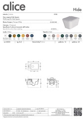 Alice Hide Square, подвесной безободковый унитаз c крепежом fix10, 55x35 см, цвет белый глянцевый