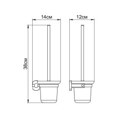 Ёрш для унитаза Fixsen Coral стекло, хром (GR-7013)