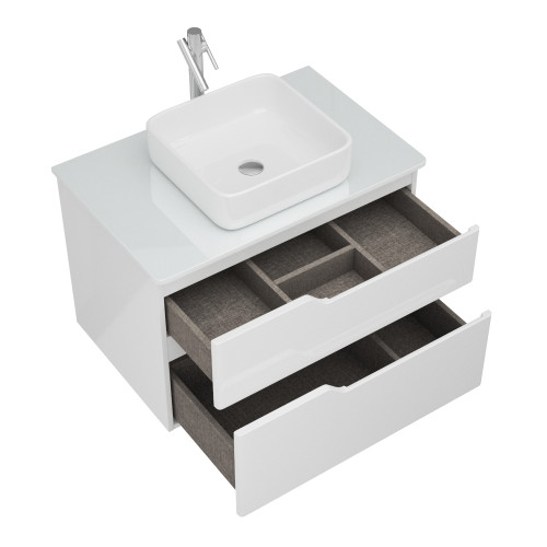 Тумба OWL 1975 Hella Cristal 80, белый лак