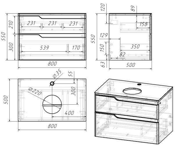 Тумба OWL 1975 Hella Cristal 80, белый лак