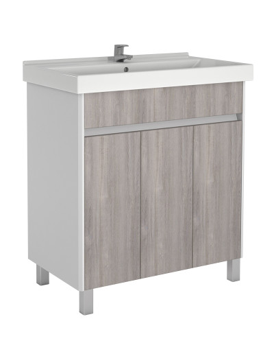 Тумба под умывальник "Fest 80" Uno Дуб серый без ящика Домино