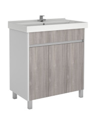 Тумба под умывальник &quot;Fest 80&quot; Uno Дуб серый без ящика Домино