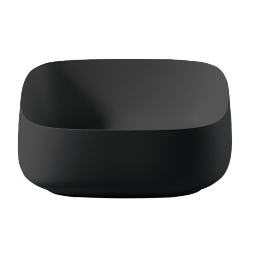 Раковина Artceram Cognac Quadro 460*410*155 отверстия для смесителя-отсутствуют черный глянцевый