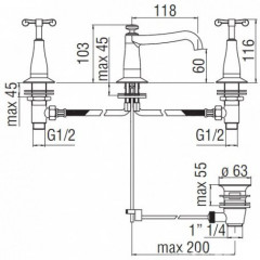 Смеситель для раковины Nobili Carlos Primero CP211/1CR
