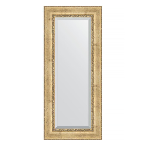 Зеркало настенное с фацетом EVOFORM в багетной раме состаренное серебро с орнаментом, 62х142 см, BY 3532