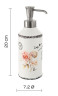 Gedy Clothilde, настольный керамический дозатор с пластиковой помпой, цвет белый с рисунком