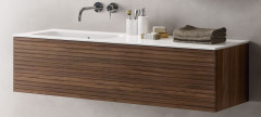 IBC Diana, тумба под левую раковину 140 см (Push открытие), цвет орех