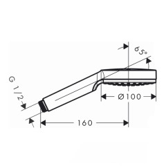 Ручной душ Hansgrohe Crometta 1jet Green 6 л/мин (26334400)