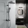 Душевая система с термостатом Rose R1896H, черный