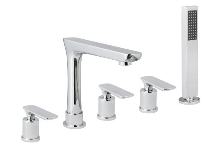 Смеситель для ванны на 5 отверстий Aperto 020102 Cr