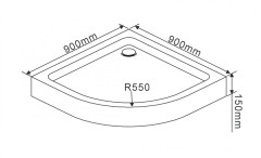 Душевой поддон Rush Disco CO-R90