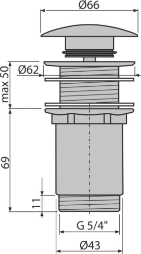Донный клапан Alcaplast A395
