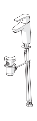 3914F Saga Смеситель для умывальника ХL с донным клапаном