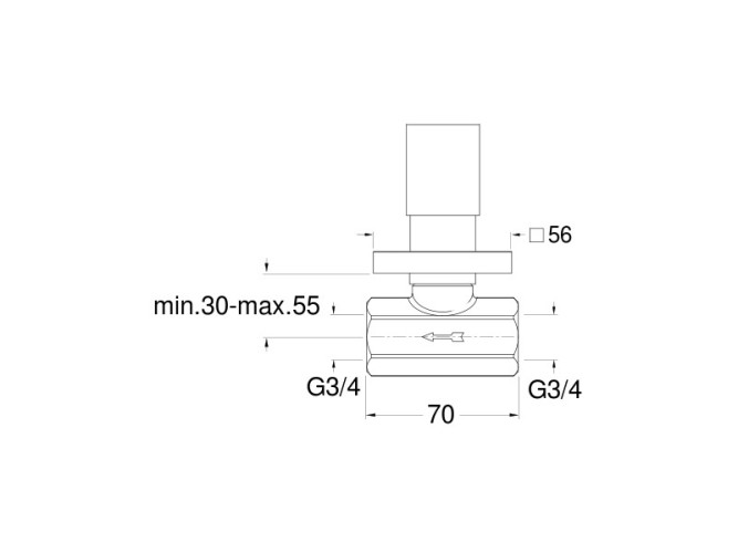 Запорный кран CRISTINA QUADRI QD62151