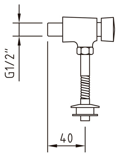 Смывной кран для писсуара Clever 92801