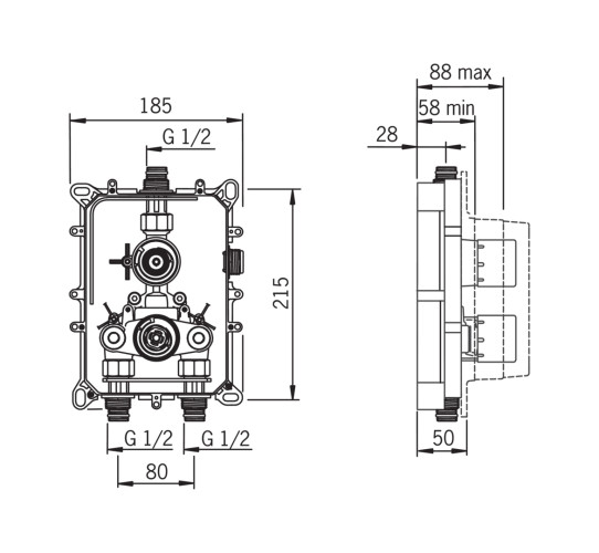 Корпус смесителя для душa Oras (7127)