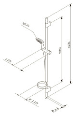 Душевой гарнитур AM PM Sensation F0130000