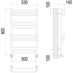 Полотенцесушитель TERMINUS Люкс Соренто П12 500х800 NEW