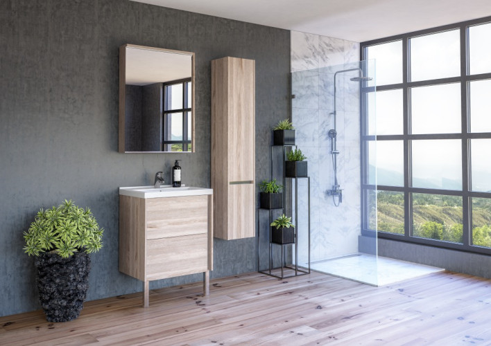 Тумба под раковину AQUATON Стоун подвесная, Сосна Арлингтон (1A231401SX850)