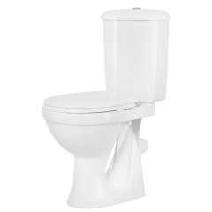 Унитаз-компакт Суперкомпакт Стандарт, косой выпуск, с сиденьем, белый (44901130022)