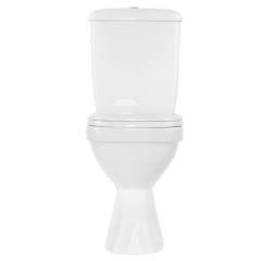 Унитаз-компакт Суперкомпакт Стандарт, косой выпуск, с сиденьем, белый (44901130022)