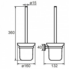 Ерш настенный Milardo Labrador, матовое стекло (LABSMG0M47)
