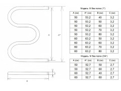 Полотенцесушитель водяной Двин форма М-образная 50х40, цвет Хром (4627085932994)
