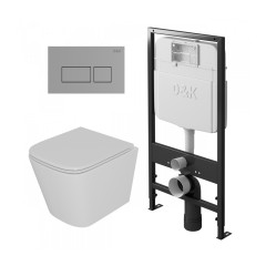 Комплект унитаза с инсталяцией и клавишей смыва D&amp;K Berlin DS1431606, белый