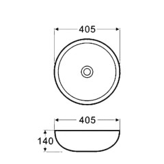 Раковина Azario накладная 405х405х140 белый (AZ-3216 SP)