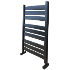 Полотенцесушитель Ника MODERN ЛМ-7 80/50 RAL9005 черный матовый с вентилями (комплект люкс)