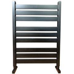 Полотенцесушитель Ника MODERN ЛМ-7 80/50 RAL9005 черный матовый с вентилями (комплект люкс)