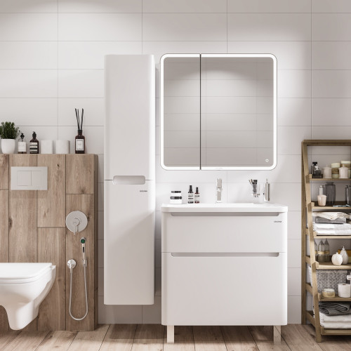 Шкаф-Зеркало Grossman АДЕЛЬ-80 см Пр. с LED подсветкой