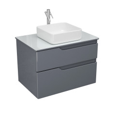 Тумба OWL 1975 Hella Cristal 80, серый лак