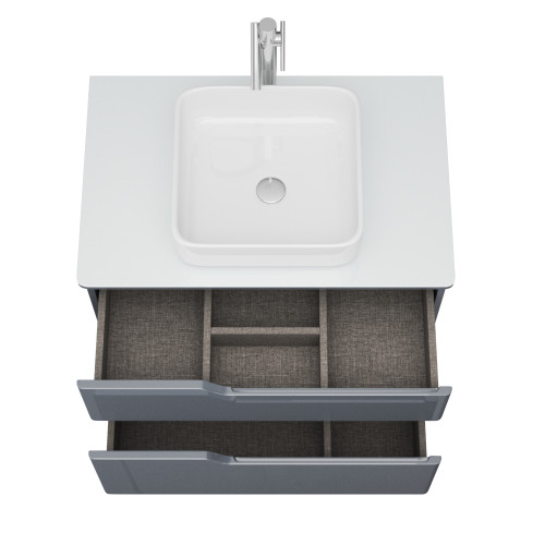 Тумба OWL 1975 Hella Cristal 80, серый лак