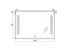 Зеркало Quadro 100 alum с подсветкой Sansa