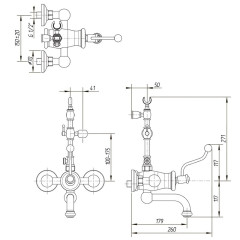 Смеситель для ванны Migliore Vivaldi ML.VIV-9902